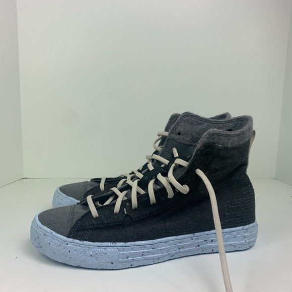 Converse Mens CTAS Crater Hi Canvas Renew 169418C Black/Dark Grey/Light Grey - Picture 4 of 11